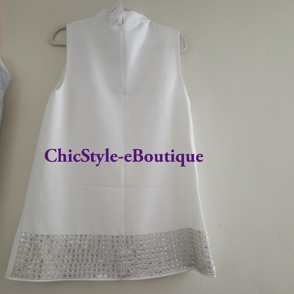 H&M Bead-embellished Top.TOP ONLY White BNWT. Pants Separately sold NO LOW BALL! - Picture 13 of 15